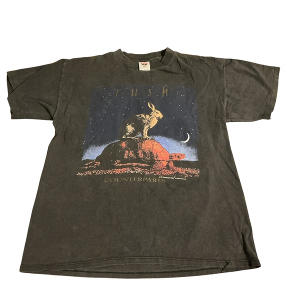 Authentic RUSH 1993 Counterparts World Tour 1993-94 T-Shirt by SHOWTECH USA Sz L